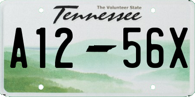 TN license plate A1256X