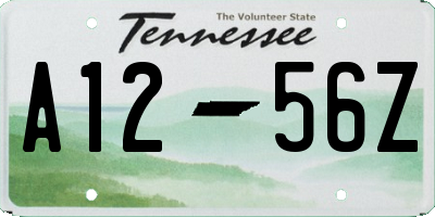 TN license plate A1256Z