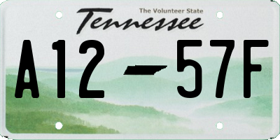 TN license plate A1257F