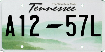TN license plate A1257L