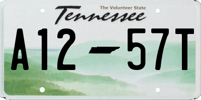 TN license plate A1257T