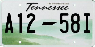 TN license plate A1258I