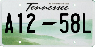 TN license plate A1258L