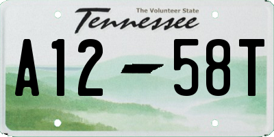 TN license plate A1258T