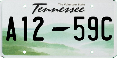 TN license plate A1259C