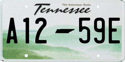 TN license plate A1259E