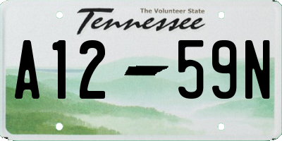 TN license plate A1259N