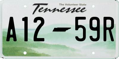TN license plate A1259R