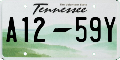 TN license plate A1259Y