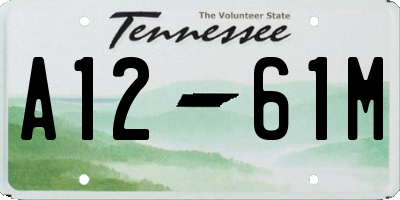 TN license plate A1261M