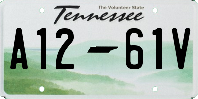 TN license plate A1261V