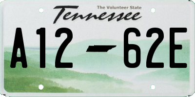 TN license plate A1262E