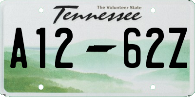 TN license plate A1262Z