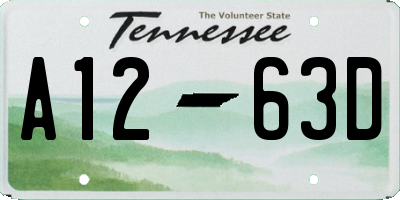 TN license plate A1263D