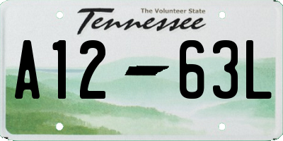 TN license plate A1263L