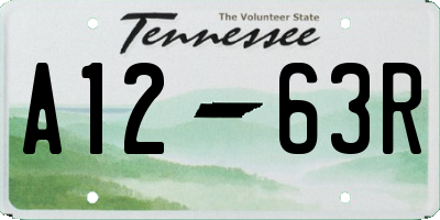 TN license plate A1263R