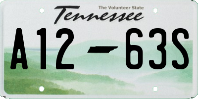 TN license plate A1263S