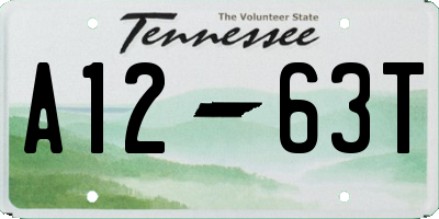 TN license plate A1263T