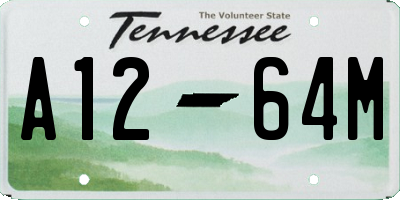 TN license plate A1264M