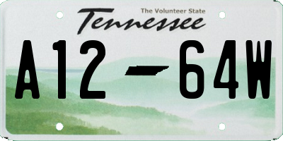 TN license plate A1264W
