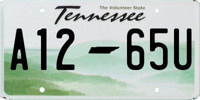 TN license plate A1265U