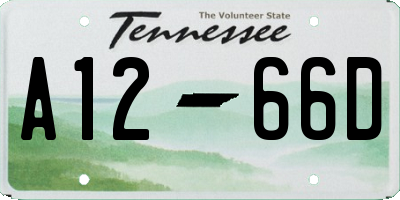 TN license plate A1266D