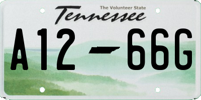 TN license plate A1266G