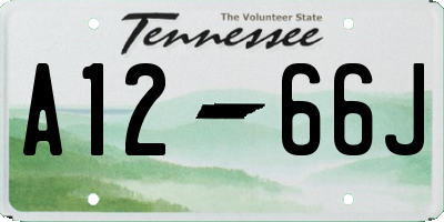 TN license plate A1266J