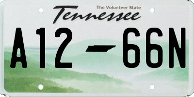 TN license plate A1266N
