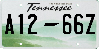 TN license plate A1266Z