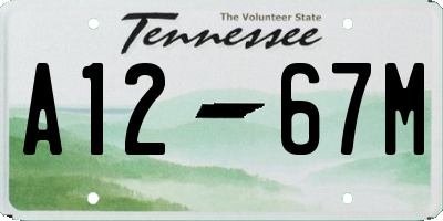 TN license plate A1267M