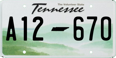 TN license plate A1267O