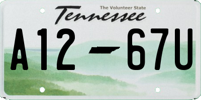 TN license plate A1267U