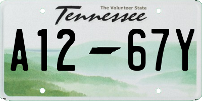 TN license plate A1267Y