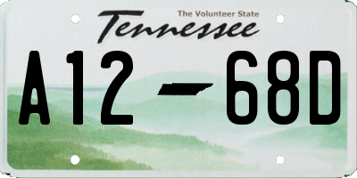 TN license plate A1268D