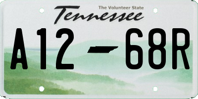 TN license plate A1268R