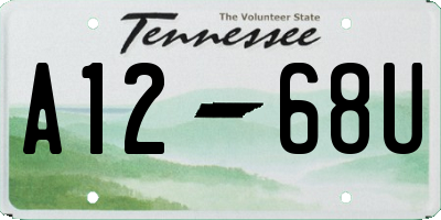 TN license plate A1268U