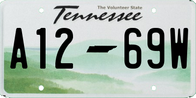 TN license plate A1269W