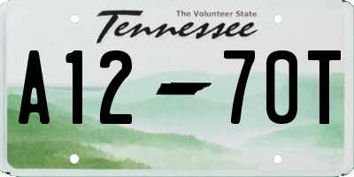 TN license plate A1270T