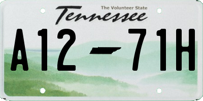 TN license plate A1271H