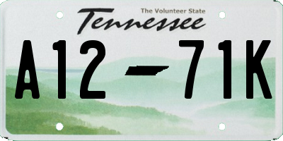 TN license plate A1271K