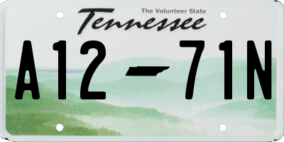 TN license plate A1271N