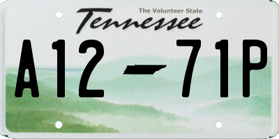 TN license plate A1271P