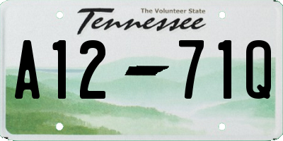 TN license plate A1271Q
