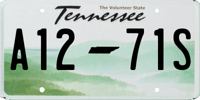 TN license plate A1271S