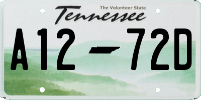 TN license plate A1272D