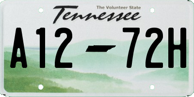 TN license plate A1272H