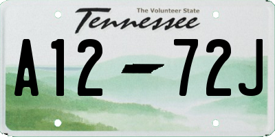 TN license plate A1272J