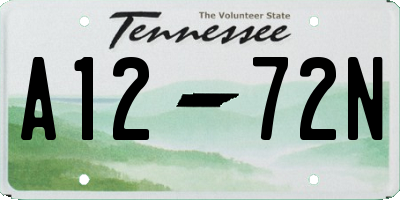 TN license plate A1272N