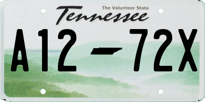 TN license plate A1272X